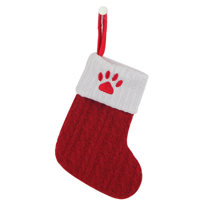 "Cozy Knit Socks, Embroidered Candy Gift Bag, Letter Christmas Stocking - Perfect for the Little Ones!"